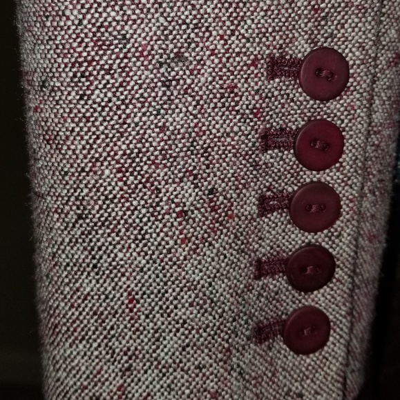 ✅#199 N W/O T Sm Halogen burgundy/off-white tweed - Picture 10 of 12